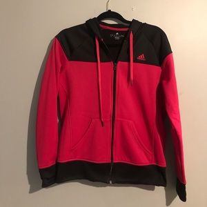 Adidas clima warm fleece zip up jacket medium